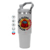 ΓΚΡΙ χρώματος Θερμός Ανοξείδωτο 890ml (30oz) με χερούλι