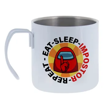 Among US Eat Sleep Repeat Impostor — Κούπα Ανοξείδωτη διπλού τοιχώματος 400ml