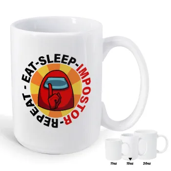 Among US Eat Sleep Repeat Impostor, Κούπα Mega, κεραμική, 450ml