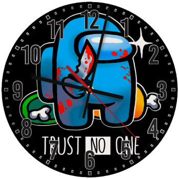 Among Trust no one, Ρολόι τοίχου ξύλινο (30cm)