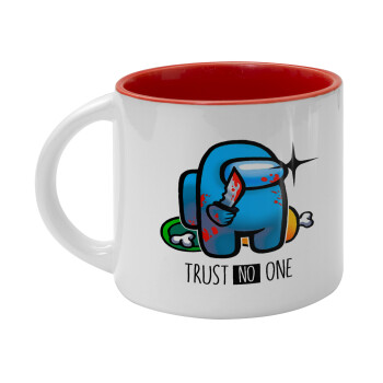 Among Trust no one, Κούπα κεραμική 400ml Λευκή/Κόκκινη