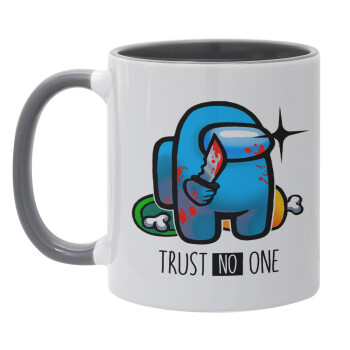 Among Trust no one, Mug colored grey, ceramic, 330ml