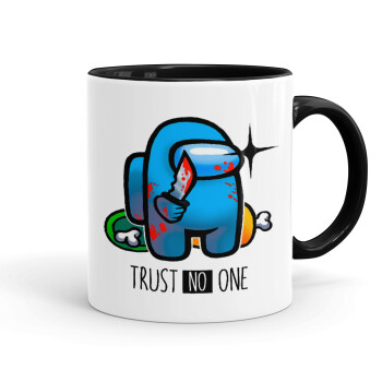 Among Trust no one, Mug colored black, ceramic, 330ml