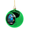 Green Christmas tree ornament ball 8cm