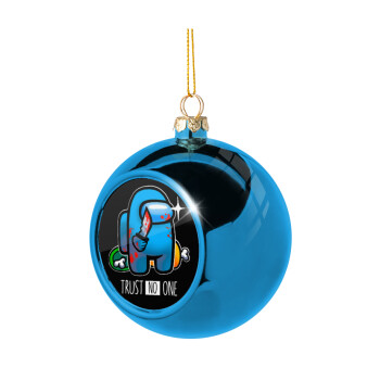 Among Trust no one, Blue Christmas tree ball ornament 8cm