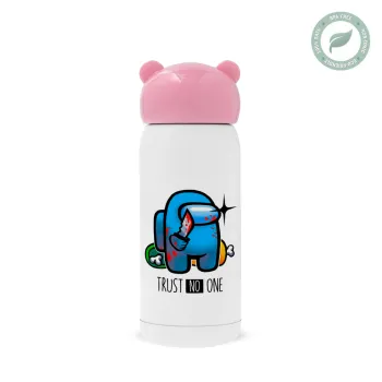 Among Trust no one, Ροζ ανοξείδωτο παγούρι θερμό (Stainless steel), 320ml