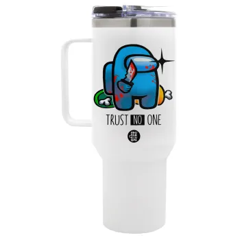 Among Trust no one, Mega Tumbler με καπάκι, διπλού τοιχώματος (θερμό) 1,2L