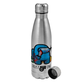 Among Trust no one, Metallic water bottle, stainless steel, 750ml