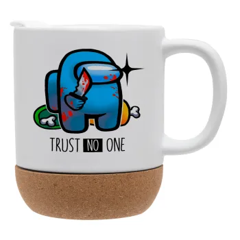 Among Trust no one, Κούπα, κεραμική με βάση φελού και καπάκι (ΜΑΤ), 330ml