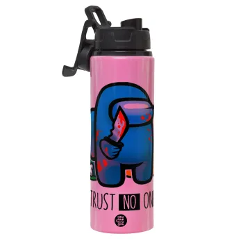 Among Trust no one, Μεταλλικό παγούρι νερού με καπάκι ασφαλείας, αλουμινίου 850ml