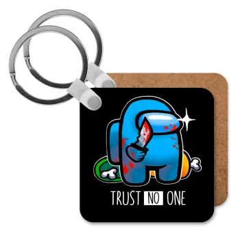 Among Trust no one, Μπρελόκ Ξύλινο τετράγωνο MDF