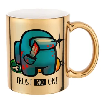 Among Trust no one, Mug ceramic, gold mirror, 330ml