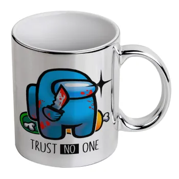 Among Trust no one, Κούπα κεραμική, ασημένια καθρέπτης, 330ml