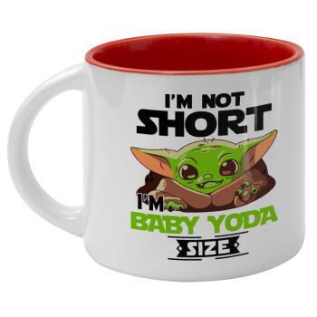 I'm not short, i'm Baby Yoda size, Κούπα κεραμική 400ml