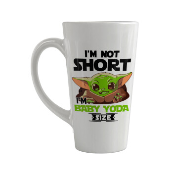 I'm not short, i'm Baby Yoda size, Κούπα κωνική Latte Μεγάλη, κεραμική, 450ml