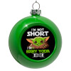 Στολίδι Χριστουγεννιάτικη μπάλα δένδρου Πράσινο 8cm