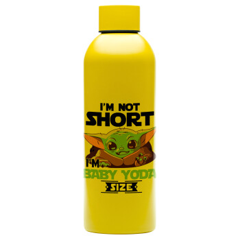 I'm not short, i'm Baby Yoda size, Μεταλλικό παγούρι νερού, 304 Stainless Steel 800ml
