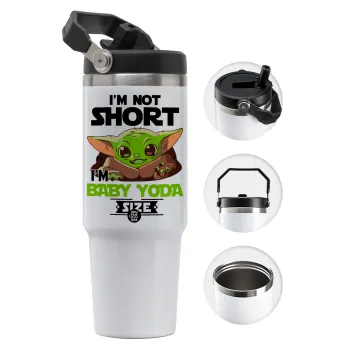 I'm not short, i'm Baby Yoda size, Θερμός Ανοξείδωτο 30oz με χερούλι