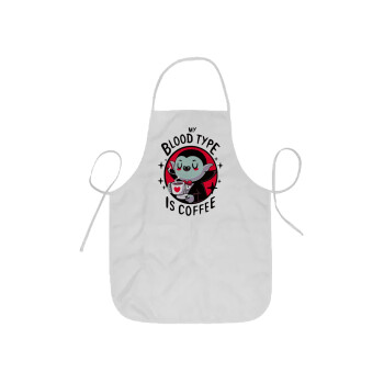 My blood type is coffee, Ποδιά Σεφ ολόσωμη κοντή  Παιδική (44x62cm)
