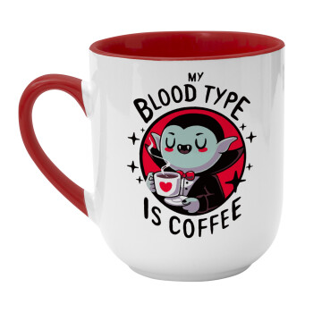 My blood type is coffee, Κούπα κεραμική tapered 260ml