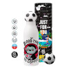Soccer Metal mug thermos, double wall, 550ml