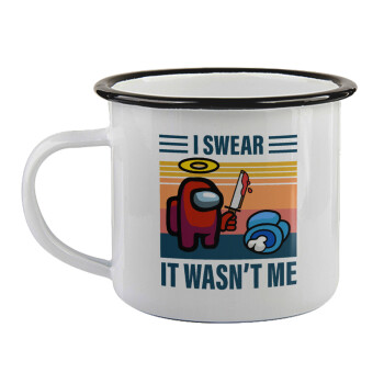 Among us, I swear it wasn't me, Κούπα εμαγιέ με μαύρο χείλος 360ml