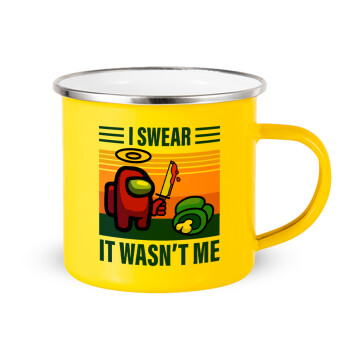 Among us, I swear it wasn't me, Yellow Enamel Metallic Cup 360ml