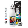Soccer Metal mug thermos, double wall, 550ml