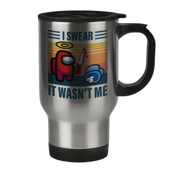 Among us, I swear it wasn't me, Stainless steel travel mug with lid, double wall 450ml