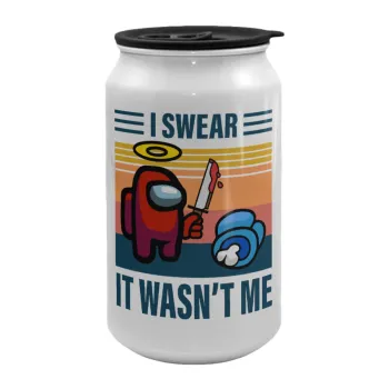 Among us, I swear it wasn't me, Κούπα ταξιδιού μεταλλική με καπάκι (tin-can) 500ml