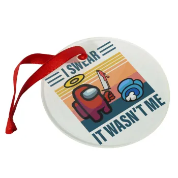 Among us, I swear it wasn't me, Στολίδι Χριστουγεννιάτικο στολίδι γυάλινο 9cm