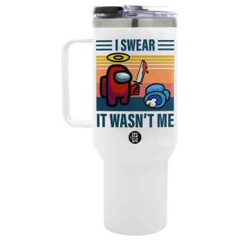 Among us, I swear it wasn't me, Mega Tumbler με καπάκι, διπλού τοιχώματος (θερμό) 1,2L