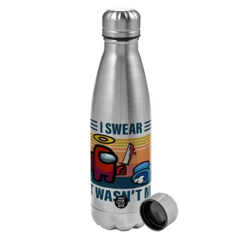 Among us, I swear it wasn't me, Metallic water bottle, stainless steel, 750ml