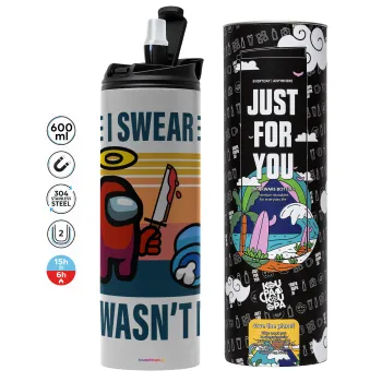 Among us, I swear it wasn't me, Tumbler stainless steel GREY 600ml