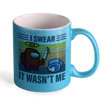 Among us, I swear it wasn't me, Κούπα Σιέλ Glitter που γυαλίζει, κεραμική, 330ml