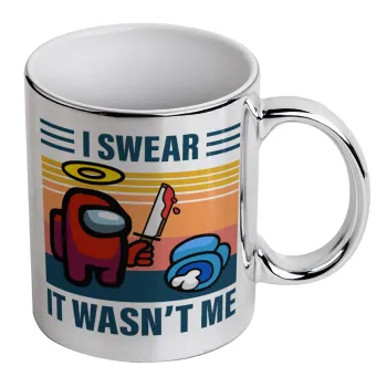 Among us, I swear it wasn't me, Κούπα κεραμική, ασημένια καθρέπτης, 330ml