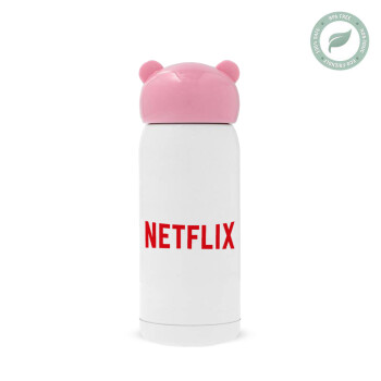 Netflix, Pink stainless steel thermal flask, 320ml