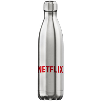 Netflix, Μεταλλικό παγούρι θερμός Inox (Stainless steel), διπλού τοιχώματος, 750ml