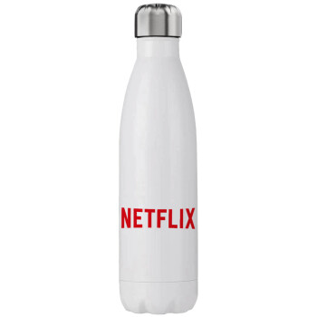 Netflix, Μεταλλικό παγούρι θερμός (Stainless steel), διπλού τοιχώματος, 750ml