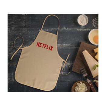 Netflix, Ποδιά Σεφ Ολόσωμη κοντή Παιδική Canvas-Like (38x50cm)
