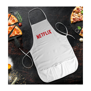 Netflix, Ποδιά Σεφ / Σερβιτόρου Ολόσωμη κοντή Ενηλίκων με τσέπες (48x73cm)
