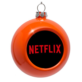 Netflix, Orange Christmas tree ornament bauble 8cm