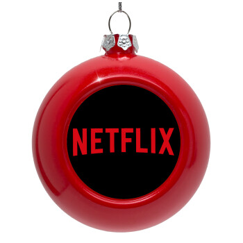 Netflix, Red Christmas tree ornament bauble 8cm