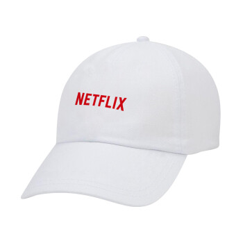 Netflix, Καπέλο Baseball Λευκό (5-φύλλο, unisex)