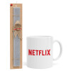 Netflix, Πασχαλινό Σετ, Κούπα κεραμική (330ml) & πασχαλινή λαμπάδα αρωματική πλακέ (30cm) (ΓΚΡΙ)