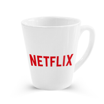 Netflix, Κούπα κωνική Latte Λευκή, κεραμική, 300ml