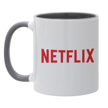 Netflix, Κούπα χρωματιστή γκρι, κεραμική, 330ml
