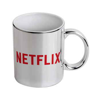 Netflix, Κούπα κεραμική, ασημένια καθρέπτης, 330ml