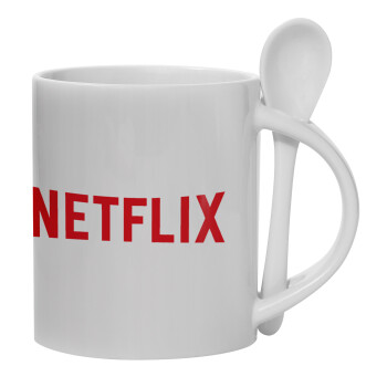 Netflix, Κούπα, κεραμική με κουταλάκι, 330ml (1 τεμάχιο)