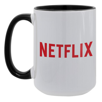 Netflix, Κούπα Mega 15oz, κεραμική Μαύρη, 450ml
